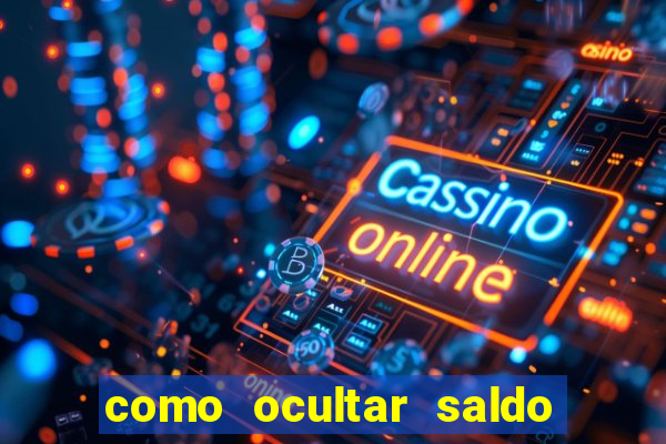 como ocultar saldo na betfair